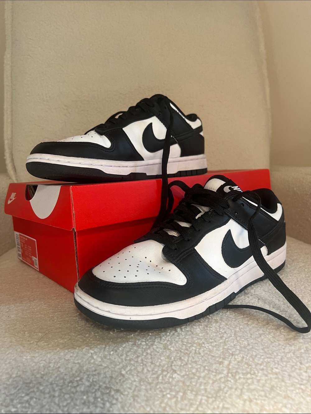 Nike Womens Black/White Dunk Low